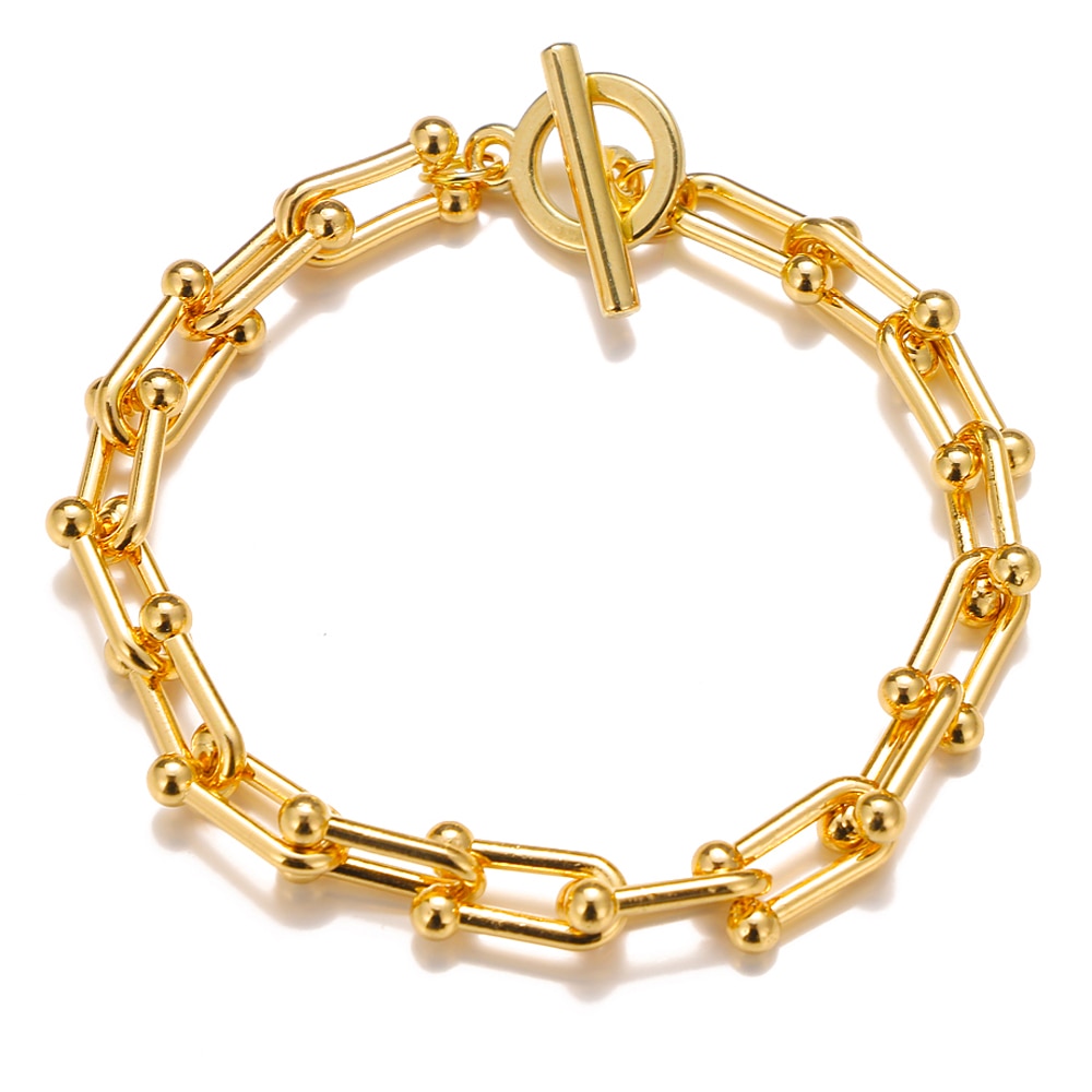 Chain Bracelet Set | Geometric Metal | Twist Chain Bracelet | Fashion Jewelry