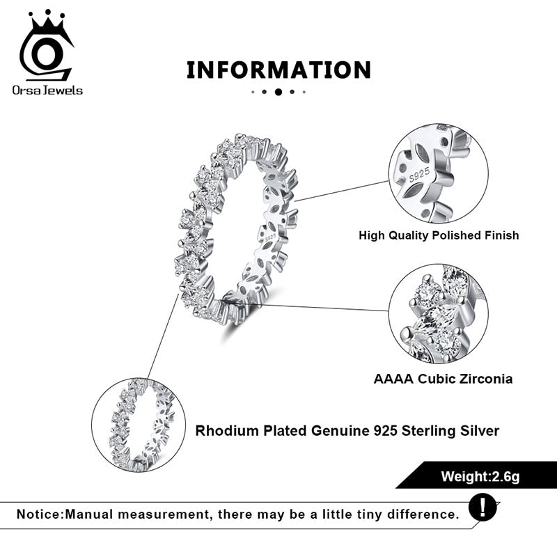 Pure Sterling Silver Ring Love Zirconia Ring | Wedding Rings Original Fine Jewelry