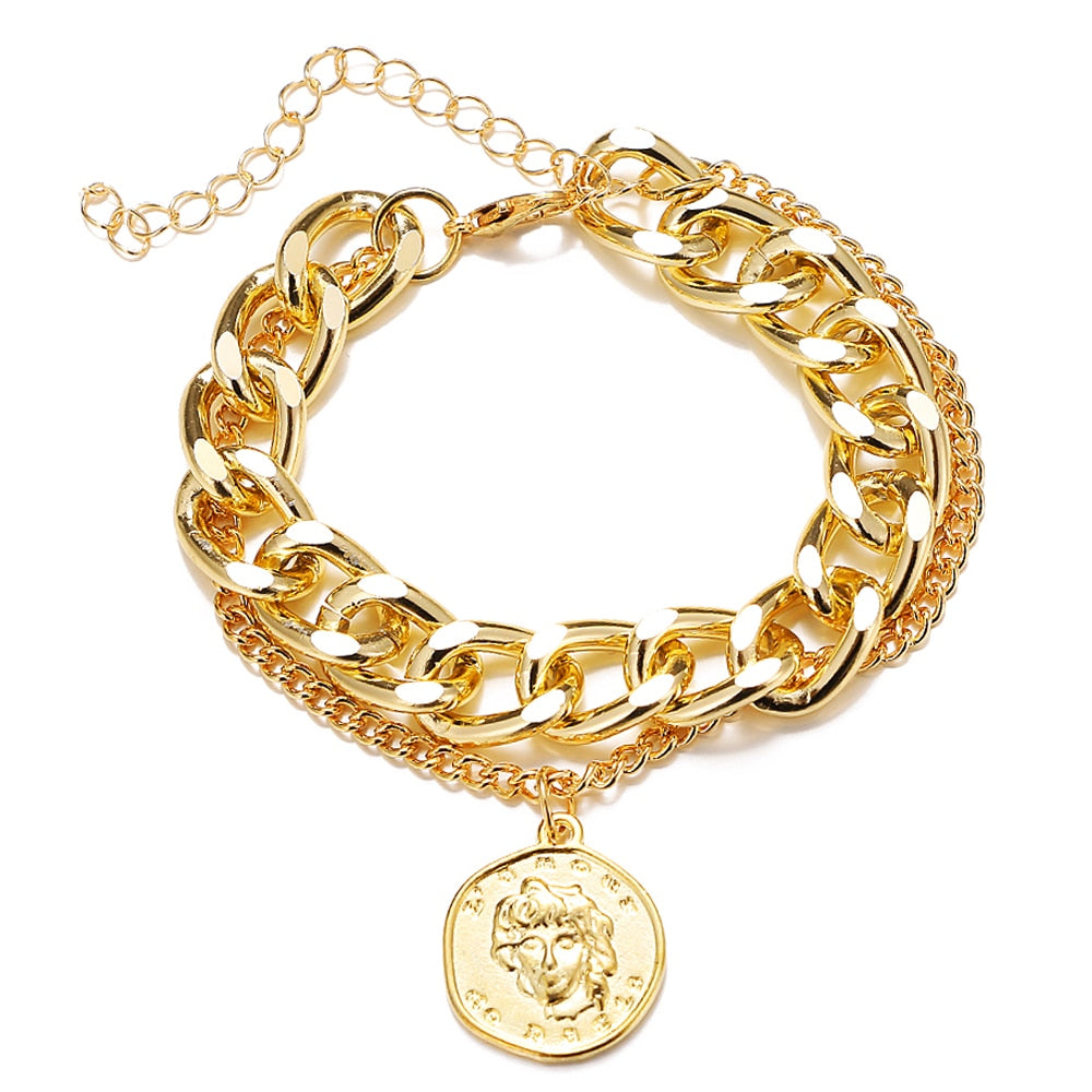 Chain Bracelet Set | Geometric Metal | Twist Chain Bracelet | Fashion Jewelry