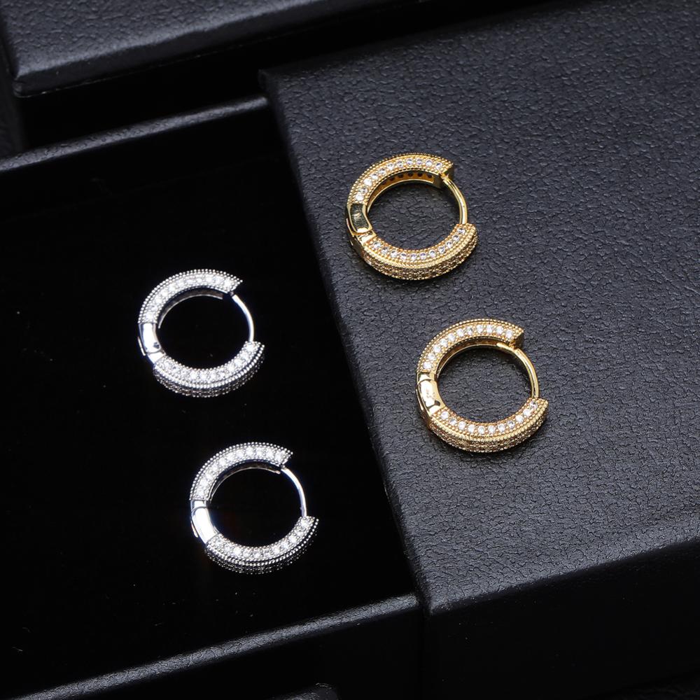 Gold/Silver Color Plated Double Row Stud Earrings